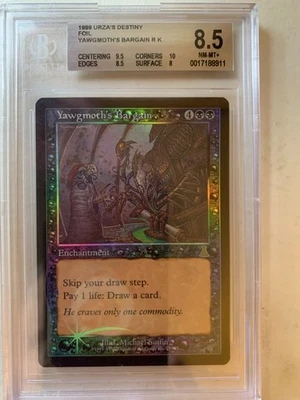 Urza's Destiny YAWGMOTH'S BARGAIN Foil 1999 BGS 8.5 NM-MT+ Graded Power Magic - Image 1 of 2