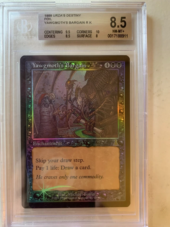 Urza's Destiny YAWGMOTH'S BARGAIN Foil 1999 BGS 8.5 NM-MT+ Graded Power Magic - Image 1 of 2