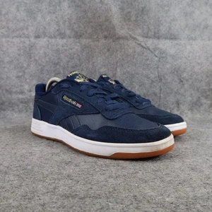 Reebok Shoes Womens 7.5 Sneakers Classic Lifestyle Trainers Blue Leather Lace Up - Picture 1 of 13