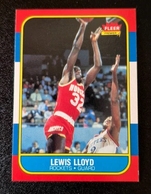 Tarjeta de baloncesto Fleer 1986-87 86 #65 Lewis Lloyd Houston Rockets novato radiocontrol Foto 1 de 3