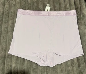 VICTORIA’S SECRET PINK HIGH WAIST BOYSHORT LAVENDER MEDIUM STRETCH NEW TAGS POLY - Picture 1 of 2