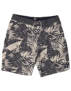 RIP CURL Mens Swimming Shorts Medium Navy Blue Floral Polyester OE07 - Picture 1 of 3