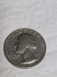 1965 Washington Viertel kein Münzzeichen Rand Briefrand flache Tonnen Fehler US Münze - Bild 1 von 3