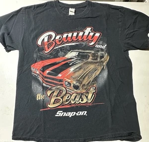 Snap On Tools Die Schöne und das Biest schwarzes T-Shirt Herren Größe XL - Bild 1 von 6