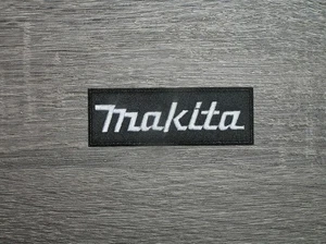 Makita Herramientas Eléctricas Industriales Negro Bordado Hierro En Parche 3" x 1" - Imagen 1 de 2