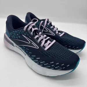 Women's BROOKS Glycerin GTS 20 Athletic Shoes US 9.5 Navy Lavender Teal - Picture 1 of 6
