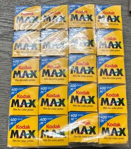 [NEW] 20 Sealed Rolls of Expired 2002 Kodak Max 400 Film 36 Exposure - Picture 1 of 2