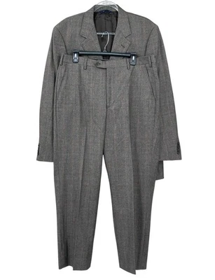 Brooks Brothers Suit Men 42R 36W Brown Madison 100% Wool Ermenegildo Zegna Italy - Image 1 of 4