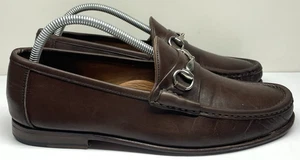 Allen Edmonds Verona Horse Bit Mocasines Zapatos de Vestir Para Hombre 8D Marrón Hecho en Italia - Imagen 1 de 12