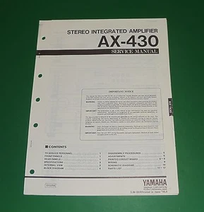 Manuale di servizio originale Yamaha AX-430 - Foto 1 di 1