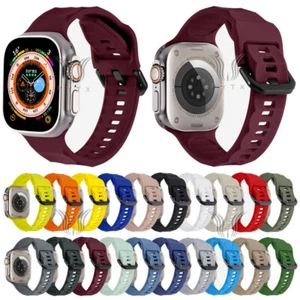 For Apple Watch Ultra 2 Series 10 9 8 7 6 5 4 SE Silicone Sport Strap watch band - Picture 1 of 55