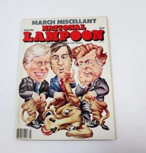 VTG National Lampoon Magazine March 1980 March Miscellany Politics Donkey Cover - Picture 1 of 9