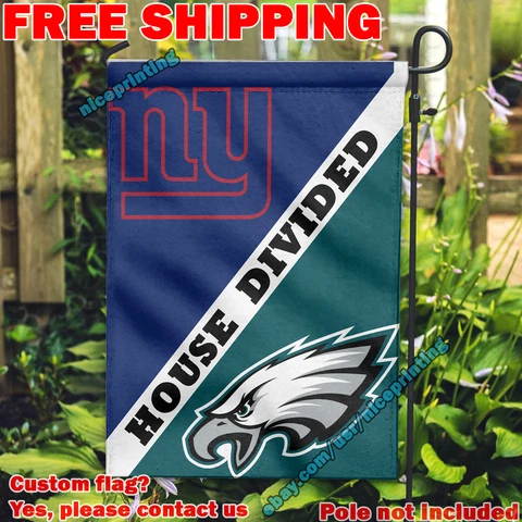 New York Giants vs Philadelphia Eagles House Divided Garden Flag 12x18" NFL 2022 Cover