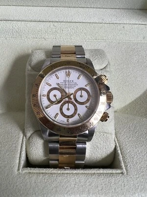 Rolex Daytona Cosmograph 40mm Watch Ref 16523 Zenith Movement In White Dial. - Image 1 of 4
