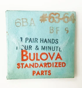 Bulova New 6BA BF9 Vintage Hour & Minute Watch Hands #63-64 NOS Sealed Package - Picture 1 of 4