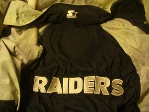 Black & Grey Starter Raiders Jacke M 100% Nylon - Bild 1 von 4