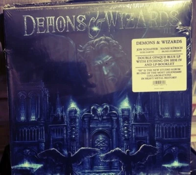 Demons & Wizards III Double LP 2020 Opaque Blue w Book ICED EARTH Record Sealed - Image 1 of 2