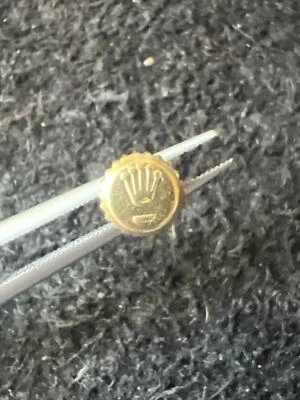 Orginal 18K Rolex 6MM Authentic Crown Used Date Datejust GMT 1.8MM Tube VG - Image 1 of 4