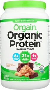 Orgain Organic Vegan Protein Powder, Chocolate Peanut Butter - 21g Plant Protein - Picture 1 of 4