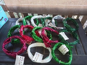 Metallic Twist Raffia, Basteln, Kränze, großes Set, grün, rot, mehr, unbenutzt, (bxpullups) - Bild 1 von 14