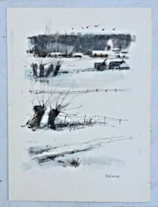 Steinlen Daniel ORIGINAL Aquarell handsigniert SEHR SELTEN  - Bild 1 von 1