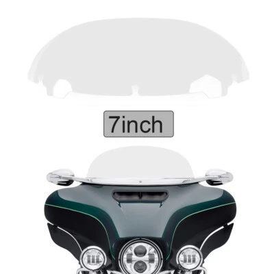  7" Round Clear Windshield for Harley-Davidson Street Electra Tri Glide 14 2021 Foto 1 de 4
