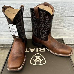 Botas Ariat Sport Western Puntera Cuadrada Ancha Para Hombres Talla 8 D Mantequilla de Maní Chaga Marrón - Imagen 1 de 9