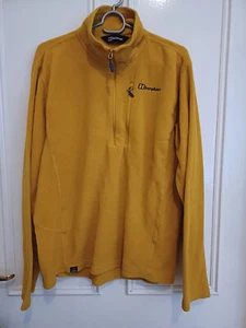 Berghaus Ochre/Mustard Half Zip Berghaus Fleece size Medium Good Condition - Picture 1 of 8