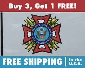 VFW Bumper Sticker Veterans of Foreign Wars Hi-Performance Bumper Sticker Decal  - Picture 1 of 8