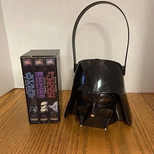 Star Wars Trilogy Giftpack (VHS, 1995) & Darth Vader Trick Or Treat Bucket - Picture 1 of 14