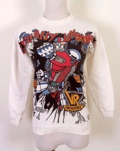 vintage 90s Freeze VR Troopers 1994 AOP Sweatshirt Double Sided TV Show Adult S - Picture 1 of 9