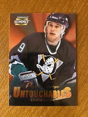 Tarjeta de 100 puntos #7/1000 Ducks 1996 Paul Kariya Pinnacle Summit intocables Foto 1 de 2