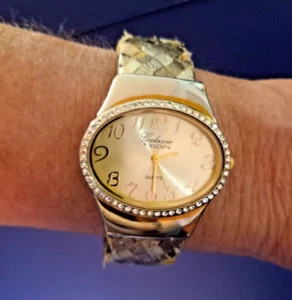 GALAXIE BY ELGIN VINTAGE WOMEN'S GOLD MULTI-TONED BRACELET WATCH - Picture 1 of 5