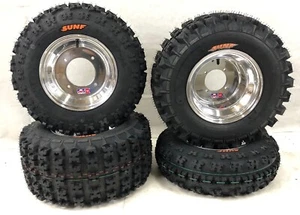 DWT Polished Front Rear Rims Wheels Sunf A027 XC Tires Honda TRX 700XX TRX700 XX - Picture 1 of 5