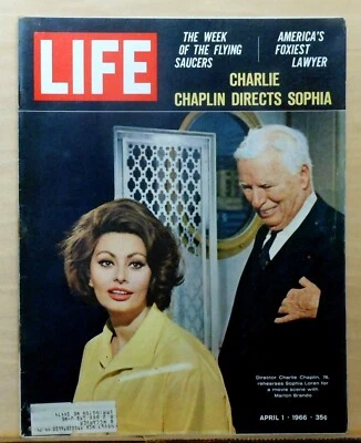 Life Magazine - April 1, 1966 - Sophia Loren - Week of the Flying Saucers - UFO - Image 1 of 2