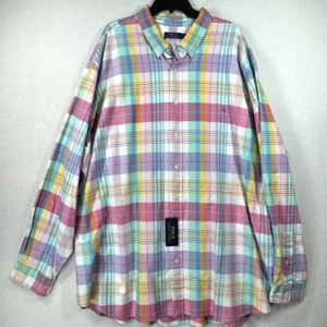 Polo Ralph Lauren Mens 4XLT Classic Fit Oxford Shirt Plaid w/ Pony $138 NWT - Picture 1 of 10