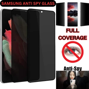 For Samsung S20/21/22/23Plus Ultra Privacy Screen Protector Tempered Glass Cover - Picture 1 of 19