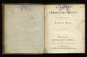 1823 German Book Klopstocks Sämmtliche Werke: Salomo. Hermann Und Die Fürsten - Imagen 1 de 5