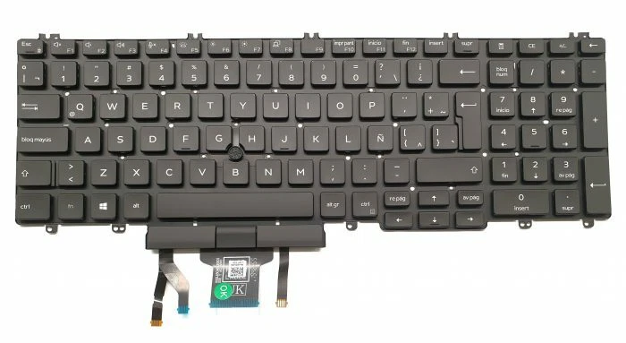 DELL XWCFM Latitude 5500 5501 5510 Precision 7730 7530 7740 Spanish Backlit K... - Image 1 of 1