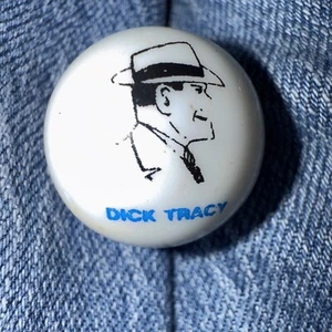 Dick Tracy Marble Vintage 1" Round Rare Great Condition & Graphics Comic Strip - Picture 1 of 2
