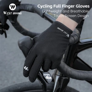 WEST BIKING Cycling Gloves Full Finger Non-Slip Shockproof Comfort Touch Screen - Picture 1 of 14