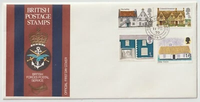 11/2/1970 UK GB FDC - British Rural Architecture - British Forces - Forces Post - Image 1 of 2