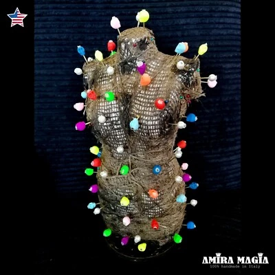 Voodoo Doll Black Magic Decor Voo Doo Ritual Body Pin Cursed Haunted Creepy Dead - Image 1 of 4