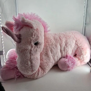 Dan Dee Unicorn Horse Large Pink Soft Plush Stuffed Pillow Bed Decor - Picture 1 of 8