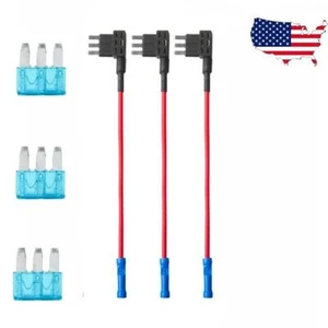 3PCS Micro3 Blade Fuse Inline Tap Holder, 15a fuse - Add A Circuit - Picture 1 of 8