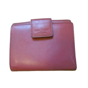  Kate Spade Cartera Doble Pliegue con Monedero Rosa [Usado] 100% Auténtico - Imagen 1 de 9