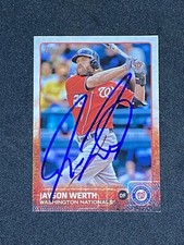 Jayson Werth Washington Nationals Signed Auto 2015 Topps Card #6 ~ COA