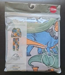 Jurassic World Toddler Boys 2 Pc Long Sleeve Snug Fit Pajama Set Orange Size 18M - Picture 1 of 4
