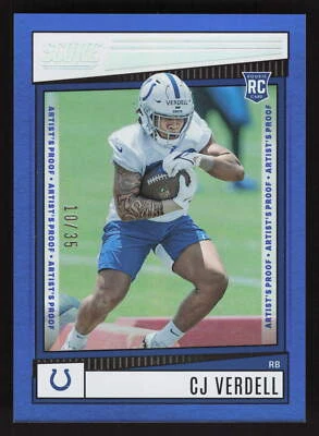 2022 Score #392 CJ Verdell Artist's Proof #/35 - Image 1 of 2