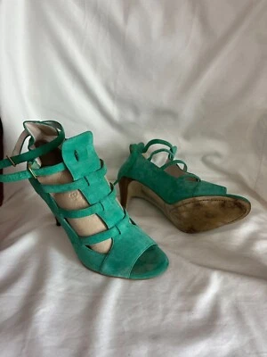 Zapatos Rachel Roy verde gamuza tiras talla 7.5M Foto 1 de 4